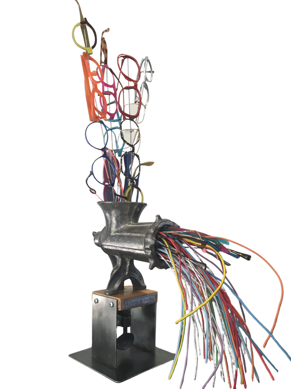 Sculpture Hachoires AMupcycling – modèle 4