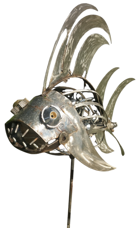 Poisson 4 Sculpture Poisson AMupcycling – modèle 4