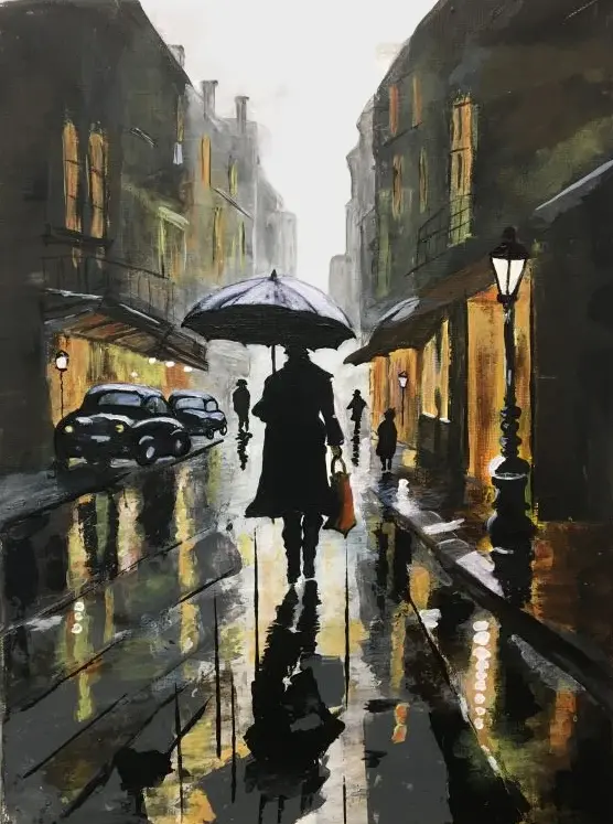 Orage - peinture acrylique sur toile - 40 X 30